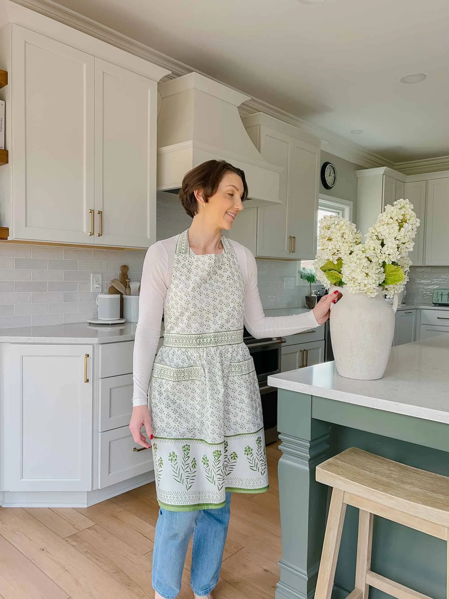 Phlox Green Apron