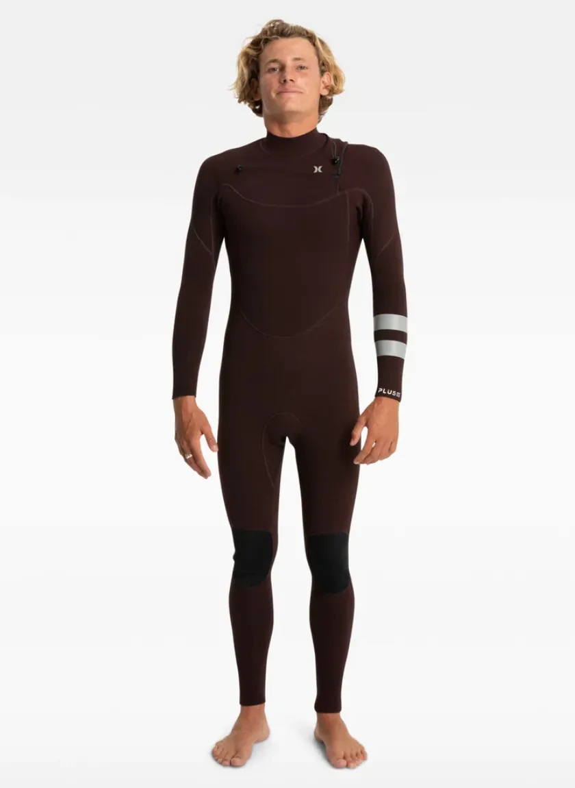 Plus 3/2mm Hurley Mens Wetsuit Steamer - Black/Mahogany