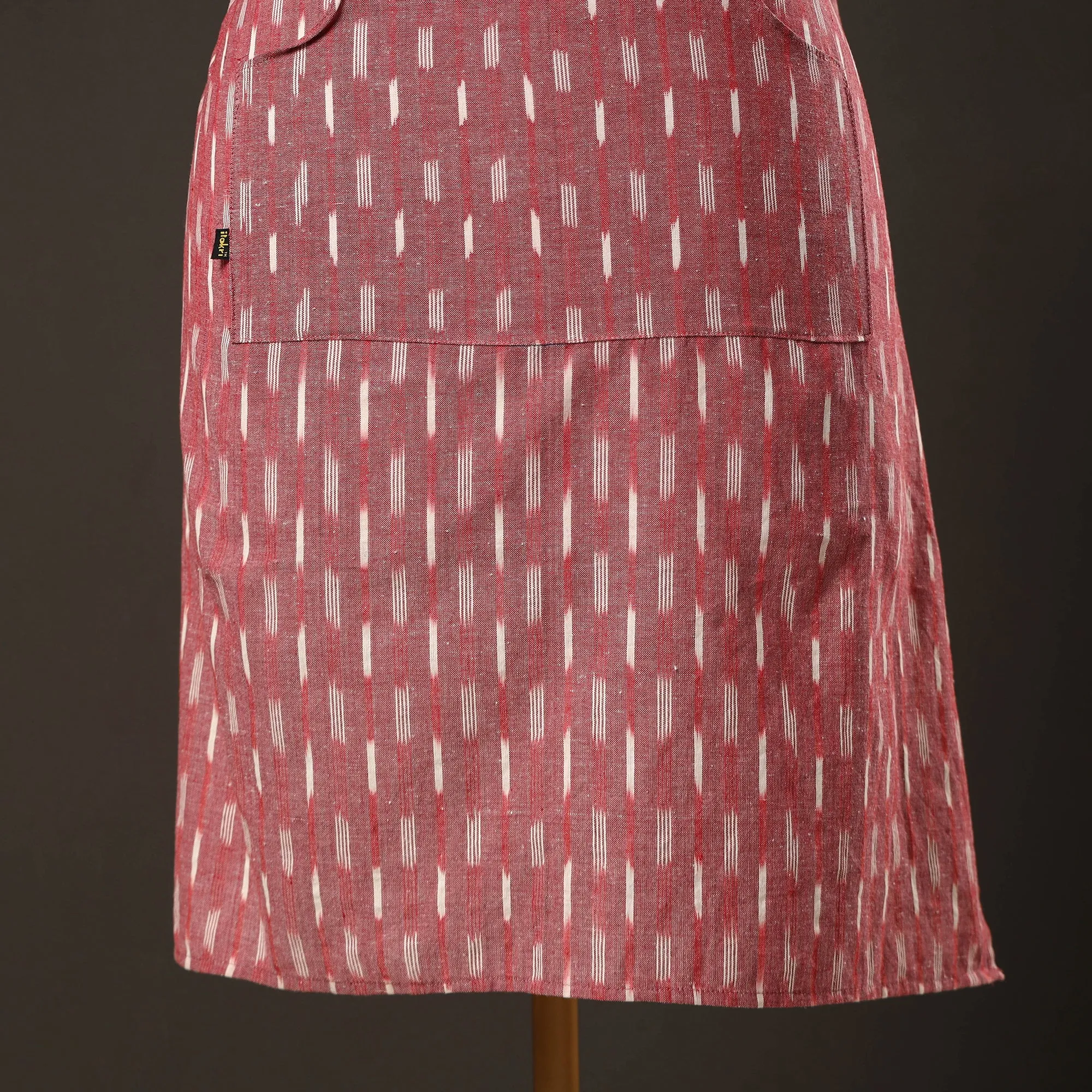 Pochampally Ikat Weave Cotton Apron with Pocket 56