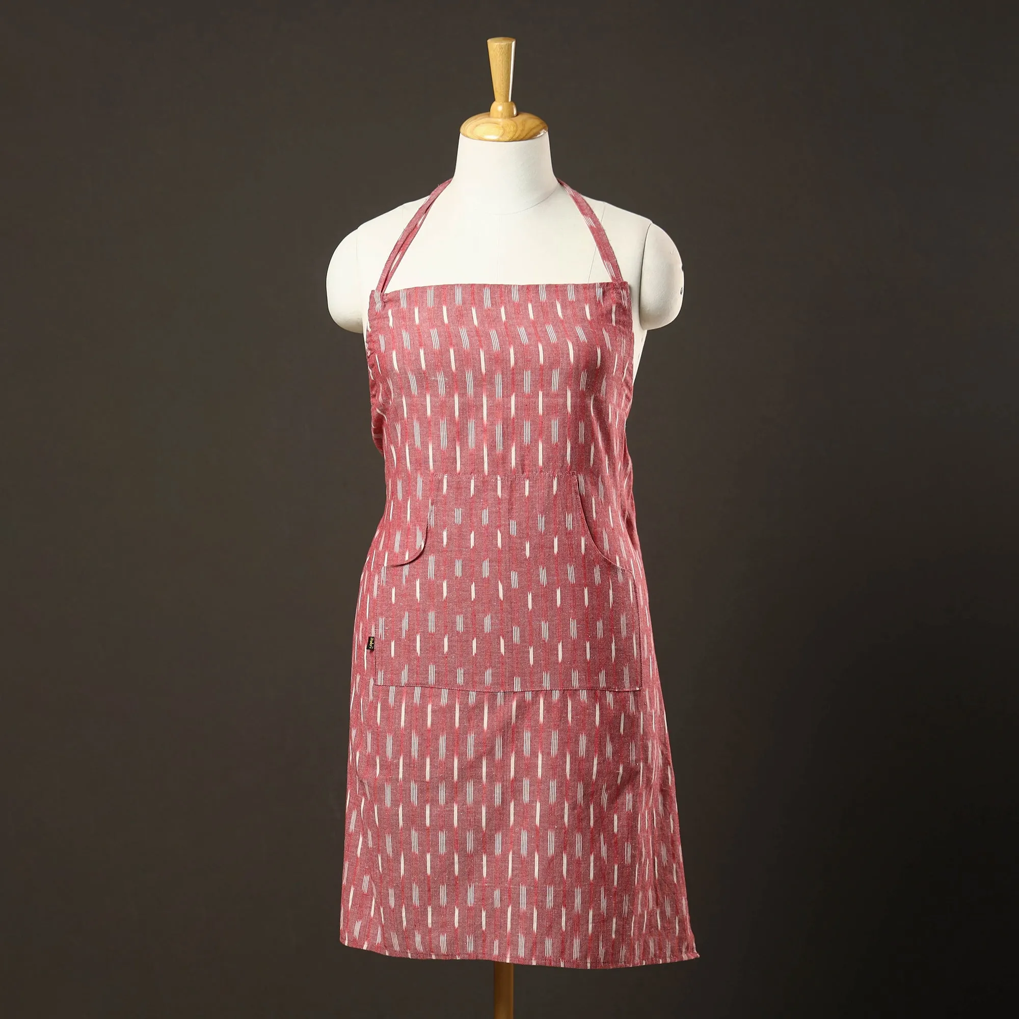 Pochampally Ikat Weave Cotton Apron with Pocket 56