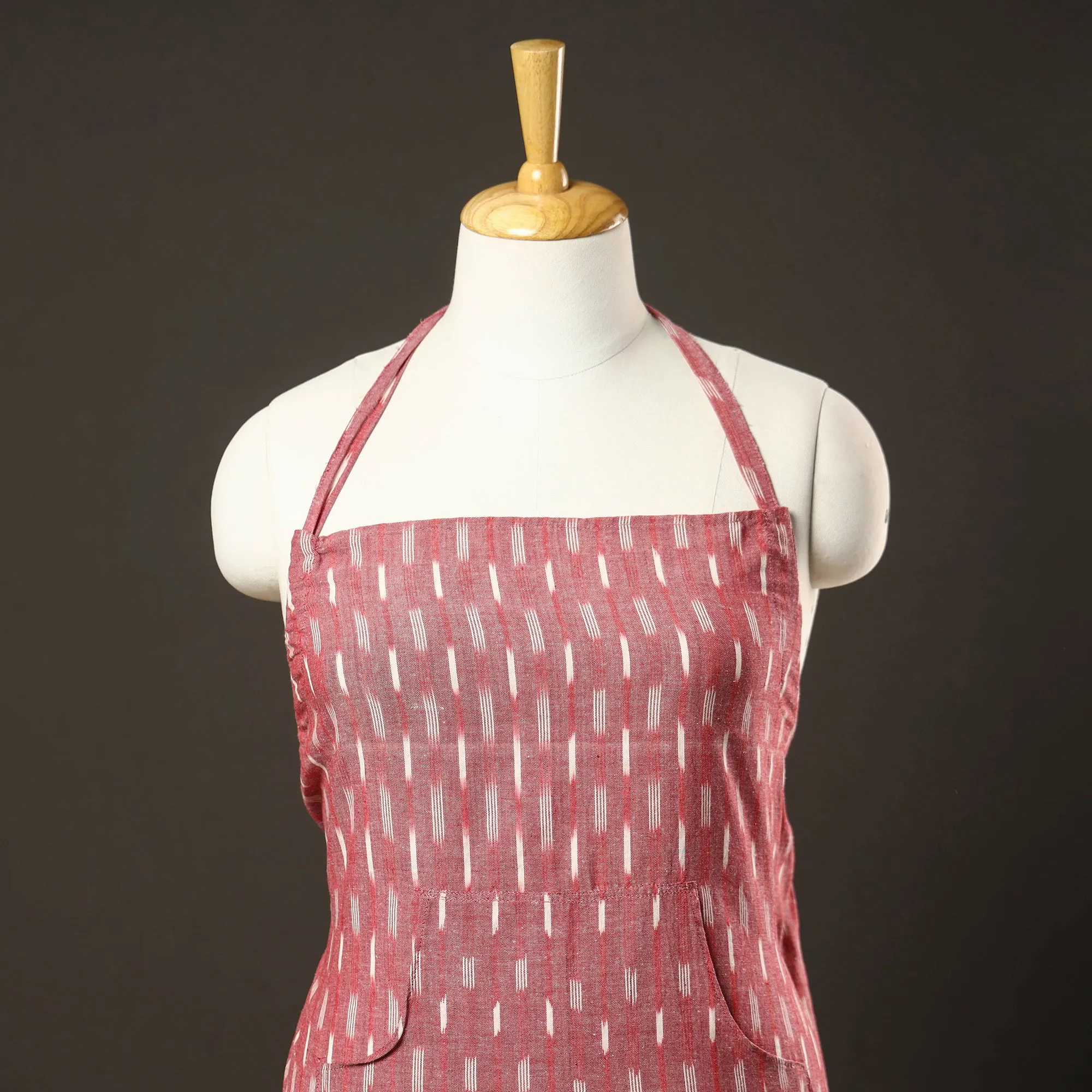 Pochampally Ikat Weave Cotton Apron with Pocket 56