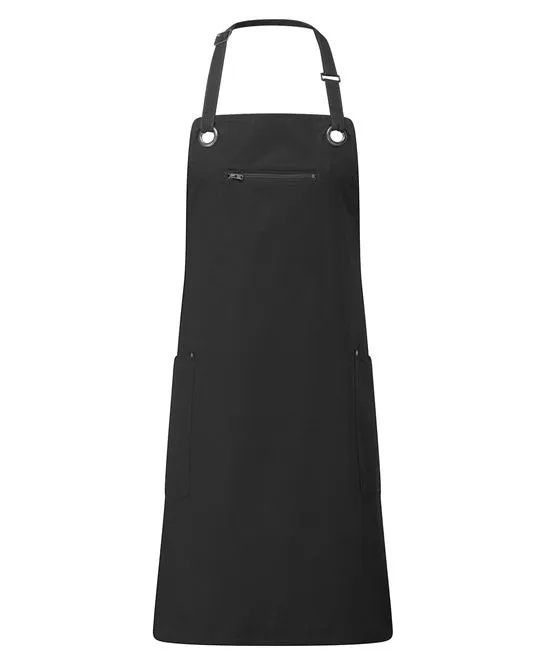 PR121 - Barley' contrast stitch sustainable bib apron