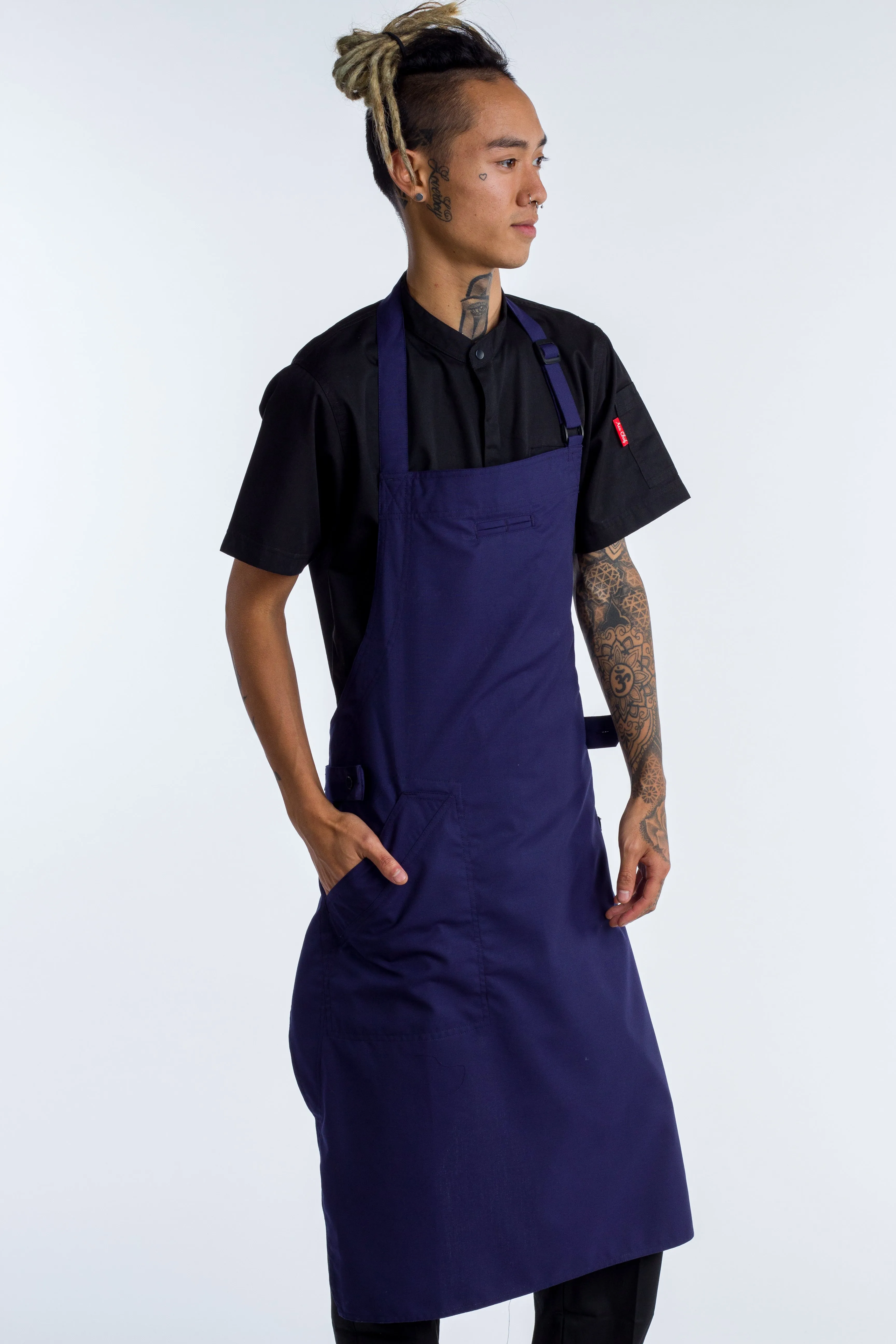 Press Strapless Navy Chef Apron