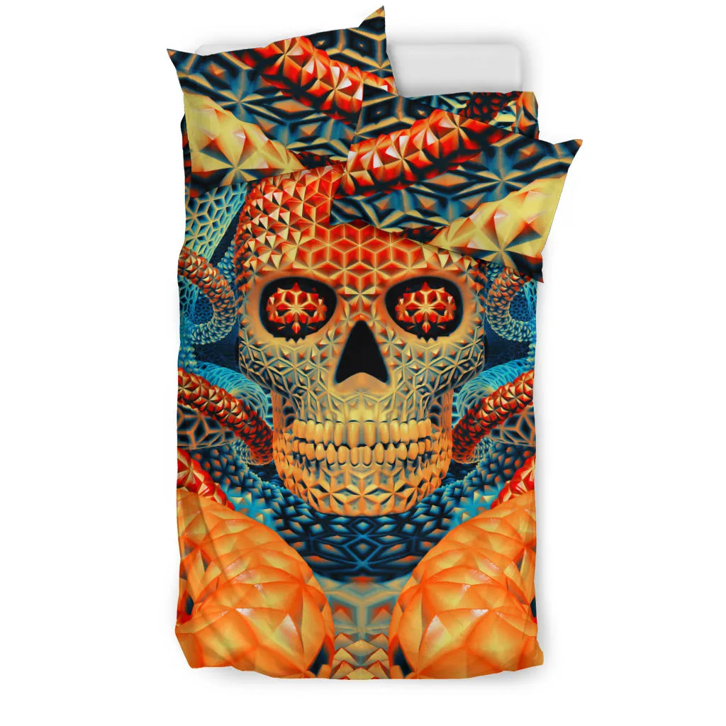 Psy Skull Orange Bedding Set | PSYPEPPER