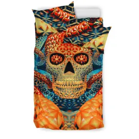 Psy Skull Orange Bedding Set | PSYPEPPER