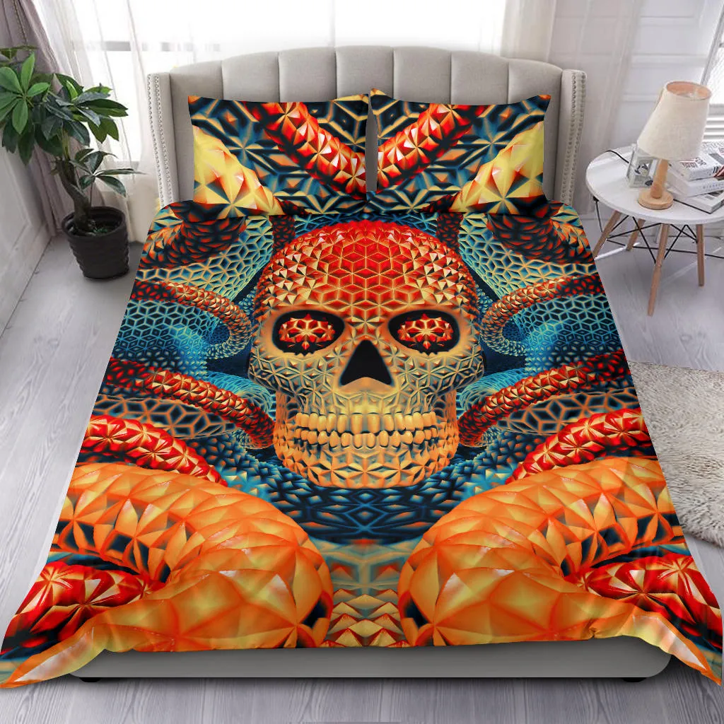 Psy Skull Orange Bedding Set | PSYPEPPER