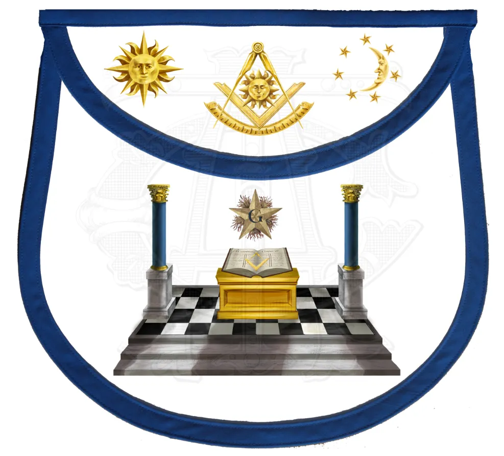 "Blue Lodge Lights" Past Master Apron