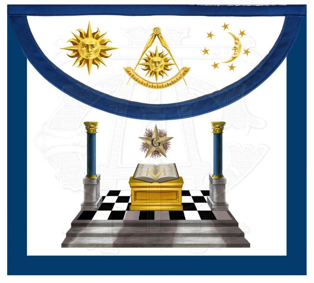 "Blue Lodge Lights" Past Master Apron