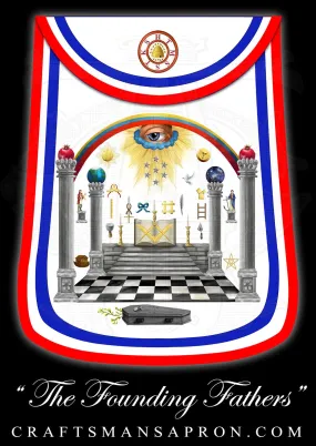 "The Founding Fathers" Masonic Apron