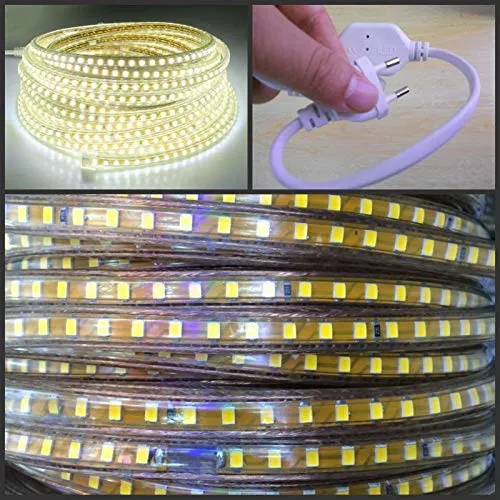 Radiato ES LED Strip Rope Light,Water Proof,(Home Decoration,Festive Lights,Diwali Lights, led Lights) with Adapter. (Yellow, 5 Meter)