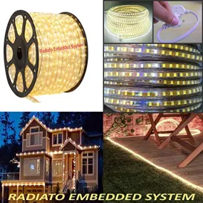 Radiato ES LED Strip Rope Light,Water Proof,(Home Decoration,Festive Lights,Diwali Lights, led Lights) with Adapter. (Yellow, 5 Meter)