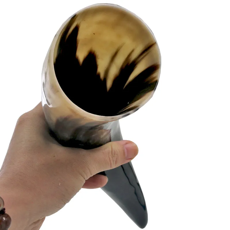 Ragnar Real Viking Horn Mug - Massive Genuine Crafted Horn Drinking Mug