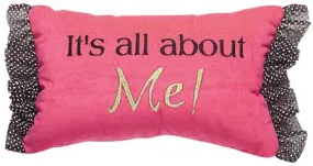 Raspberry 100% Velvet Phrase Pillow 8x12