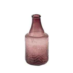 Recycled Glass Bottle Vase, Mauve