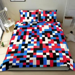 RED PIXEL BEDDING SET | HUBERT S