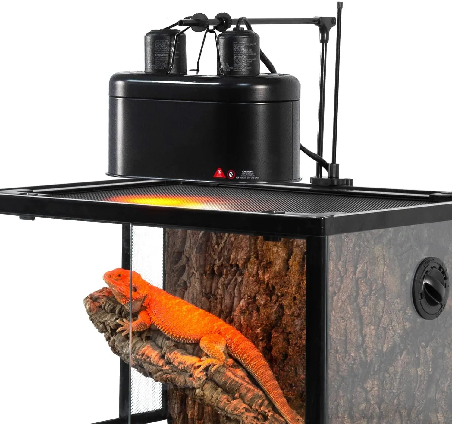 REPTIZOO Dual Reptile Lamp Fixture for Reptile Heat Lighting Kit