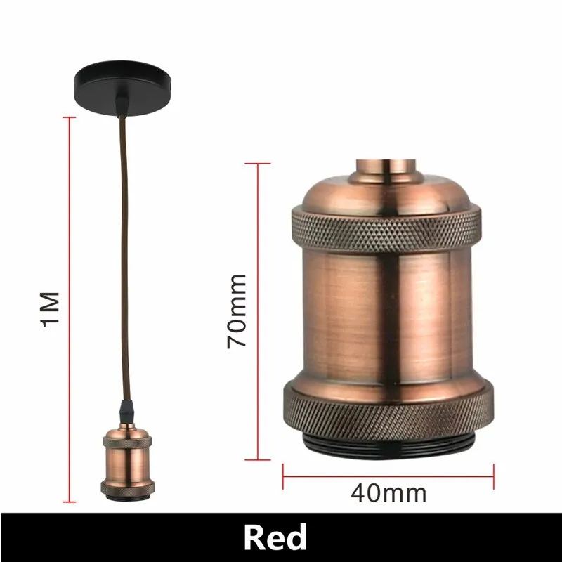 Retro Vintage Pendant Lights - E27/E26 Lamp Holder Socket