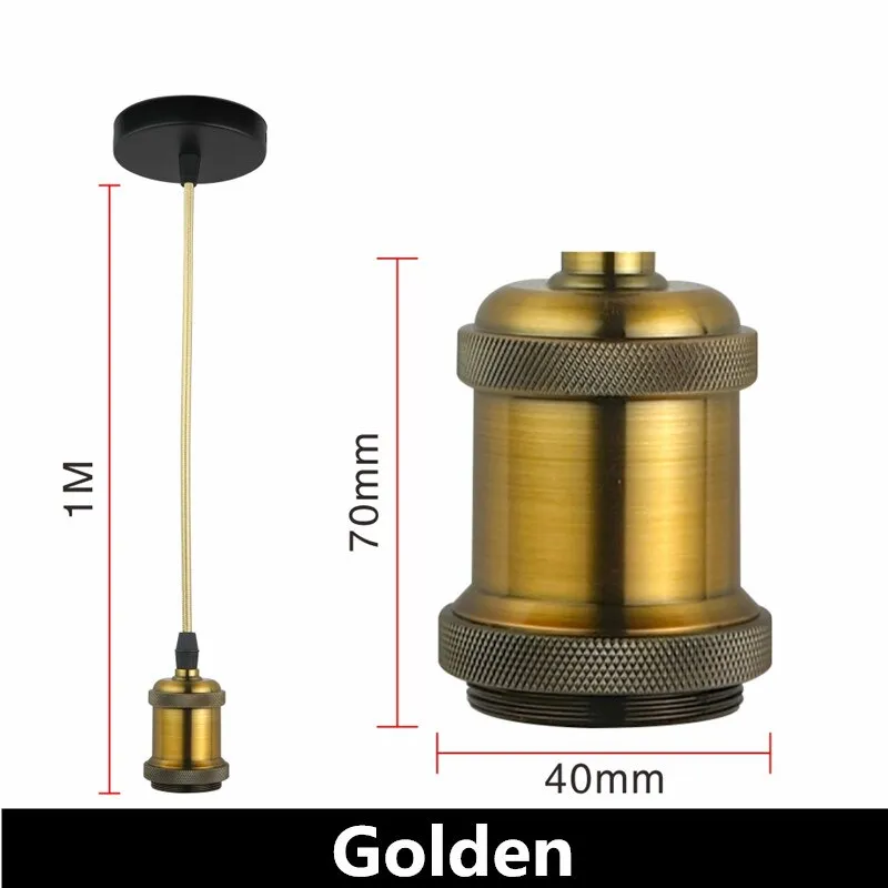 Retro Vintage Pendant Lights - E27/E26 Lamp Holder Socket