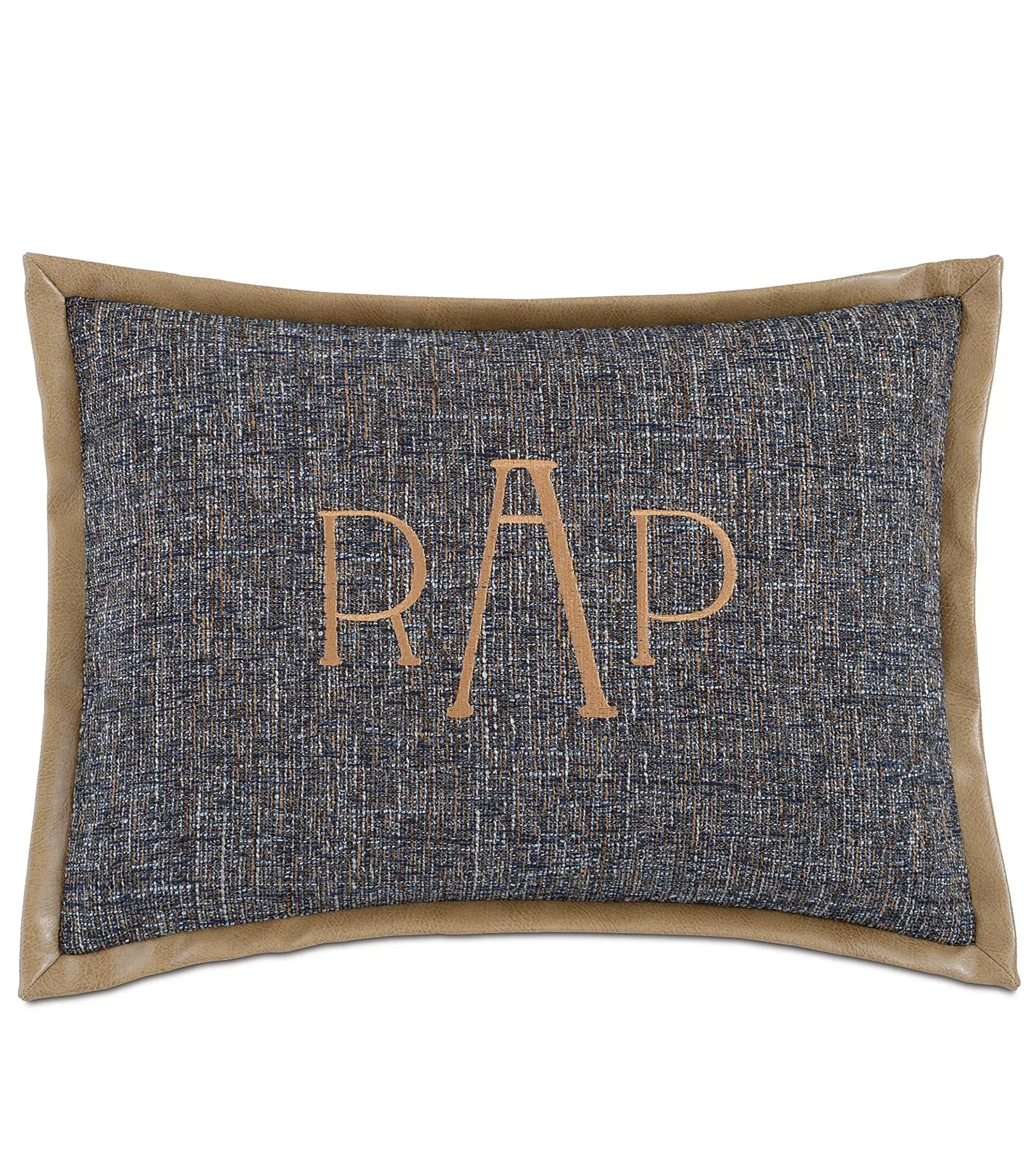 Rosenthal Slate Monogram Lumbar Pillow Cover 16x22