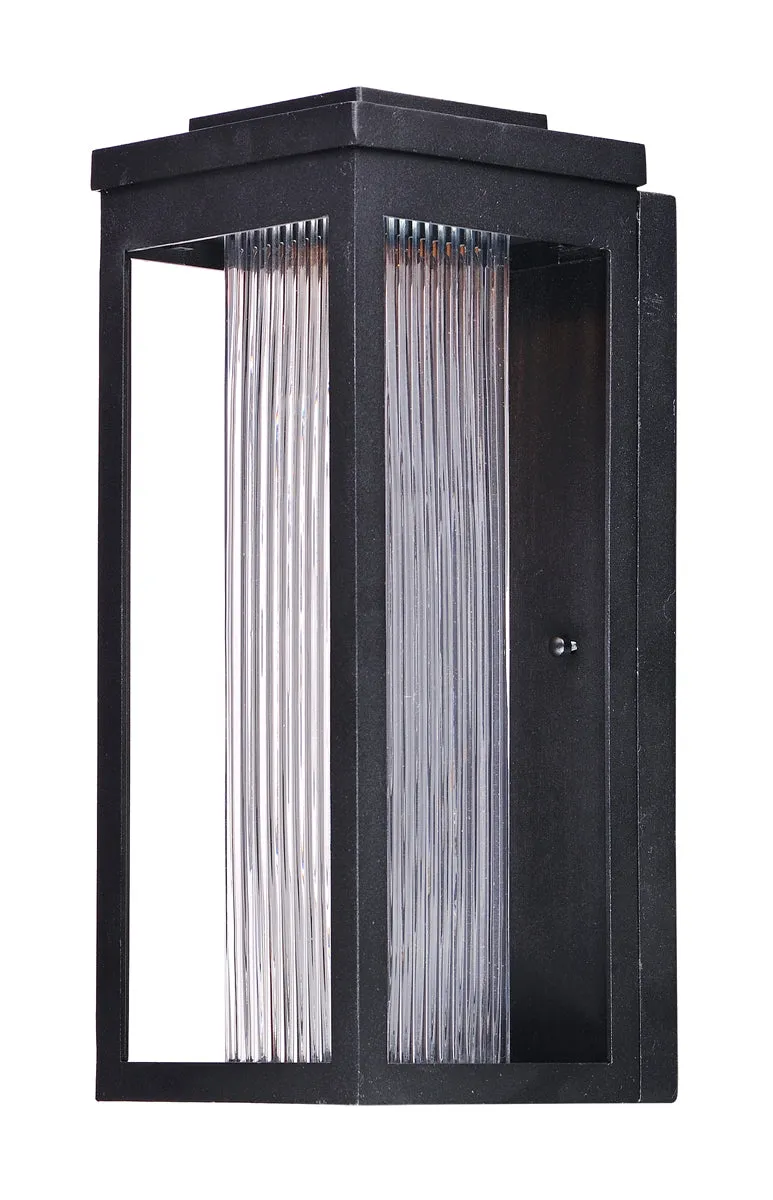 Salon Outdoor LED Wall Sconce in Black