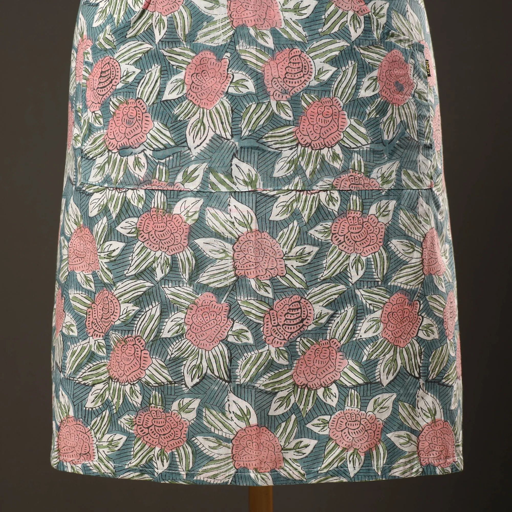 Sanganeri Block Printed Cotton Apron with Pocket 24