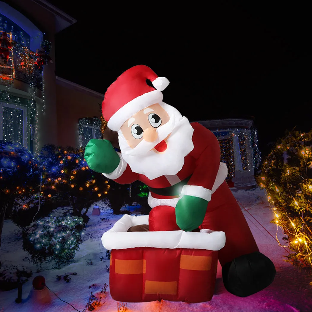 Santa Chimney Christmas Inflatable Xmas Decorations - 1.2M