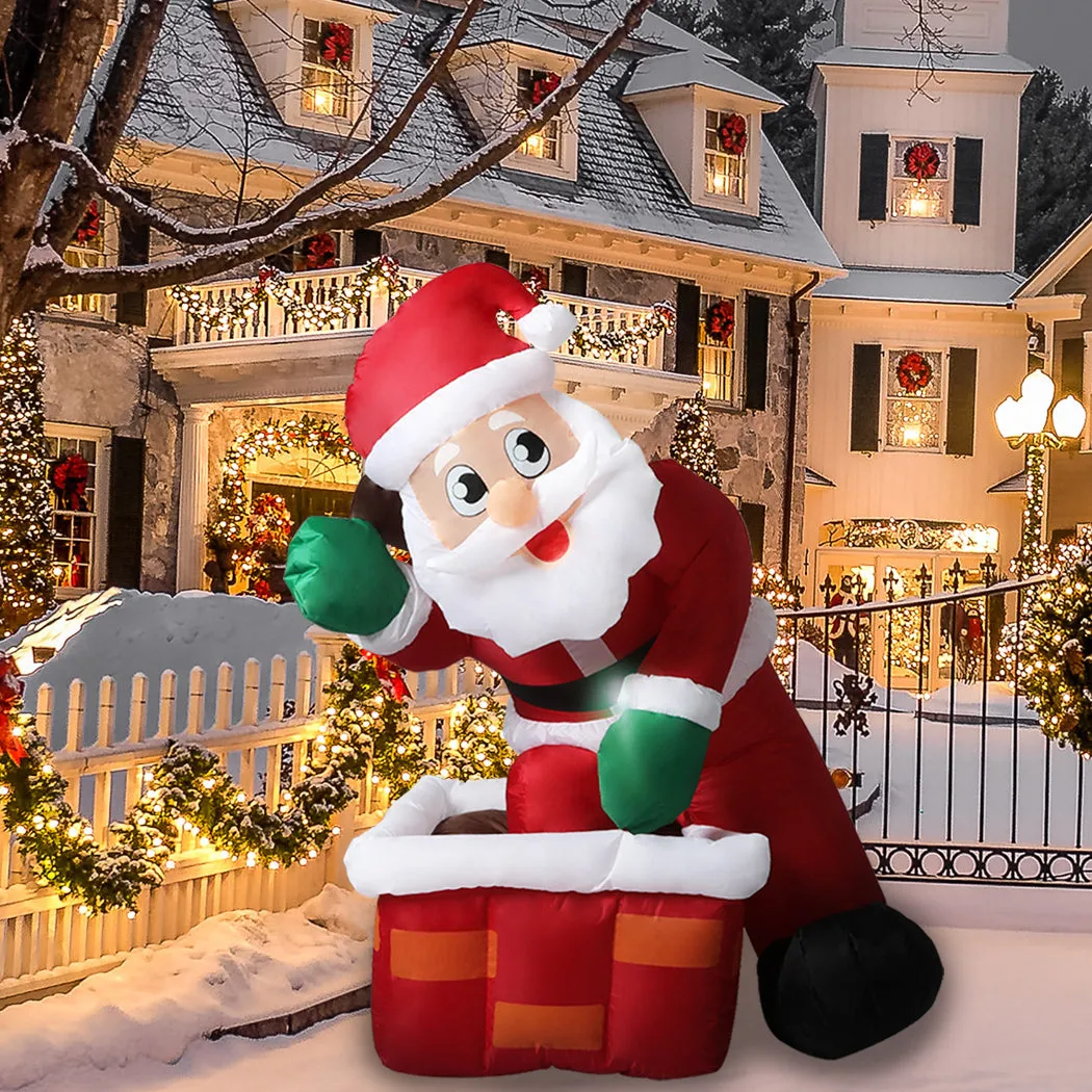 Santa Chimney Christmas Inflatable Xmas Decorations - 1.2M