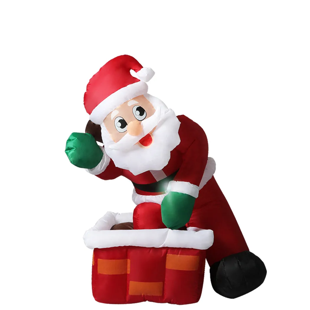 Santa Chimney Christmas Inflatable Xmas Decorations - 1.2M