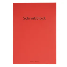 Schreibblock Writing Pad - A4 Red