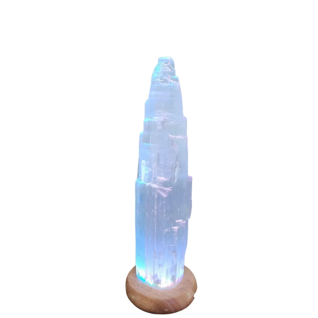 Selenite Lamp Mini 15cm LED USB - Mood Change