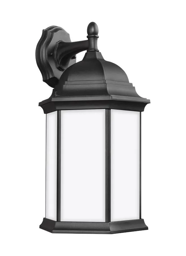 Sevier Collection - Large One Light Downlight Outdoor Wall Lantern | Finish: Black - 8438751EN3-12