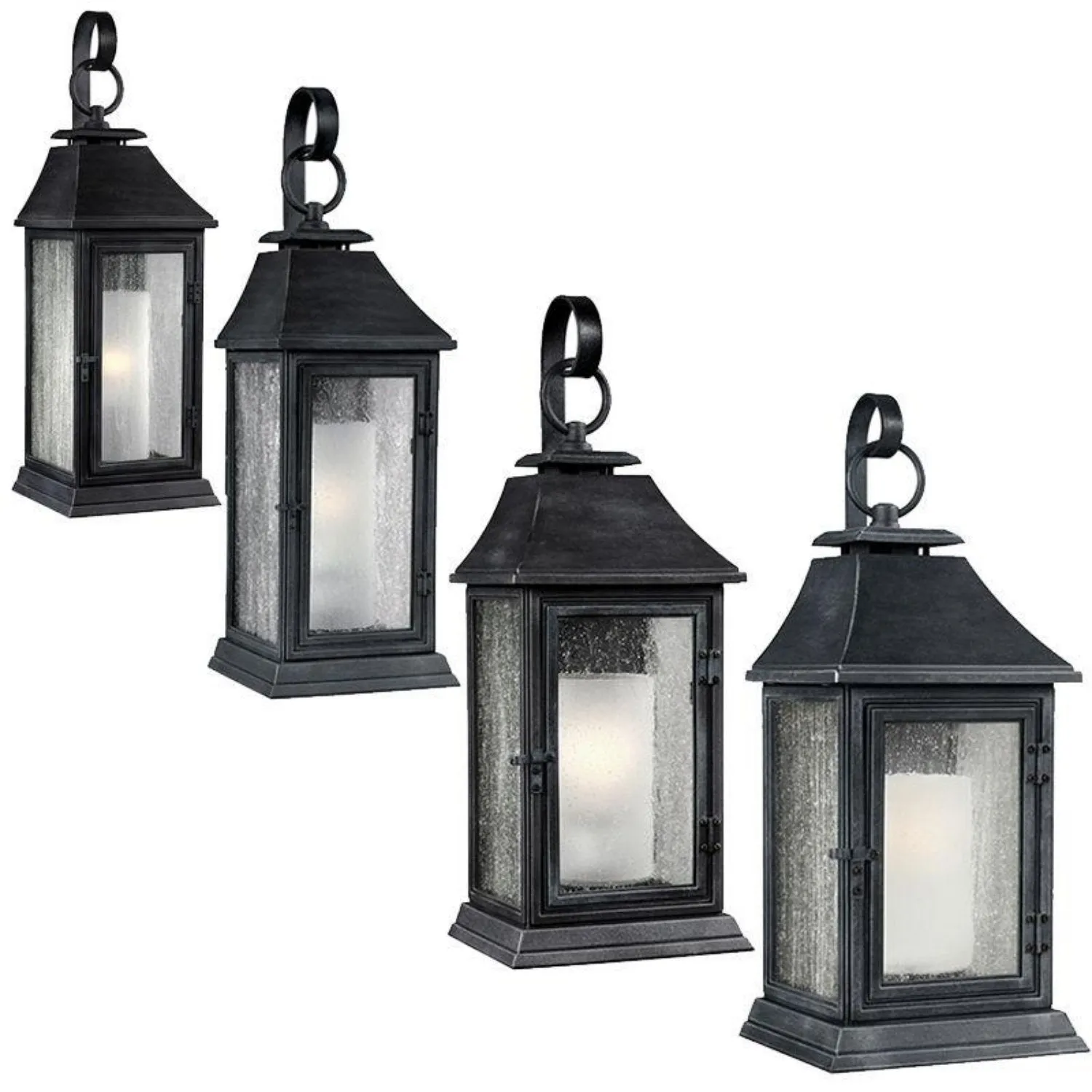 Shepherd Wall Lantern E27 Dark Weathered Zinc in Different Sizes Elstead Lighting - ELS.FE-SHEPHERD-2