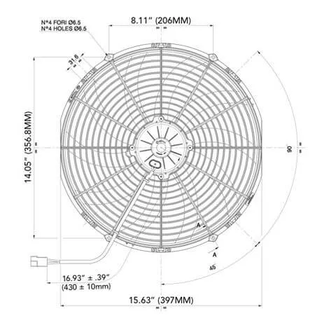 SPAL Electric Radiator Fan (16" - Puller Style - High Performance - 2024 CFM) 30102049