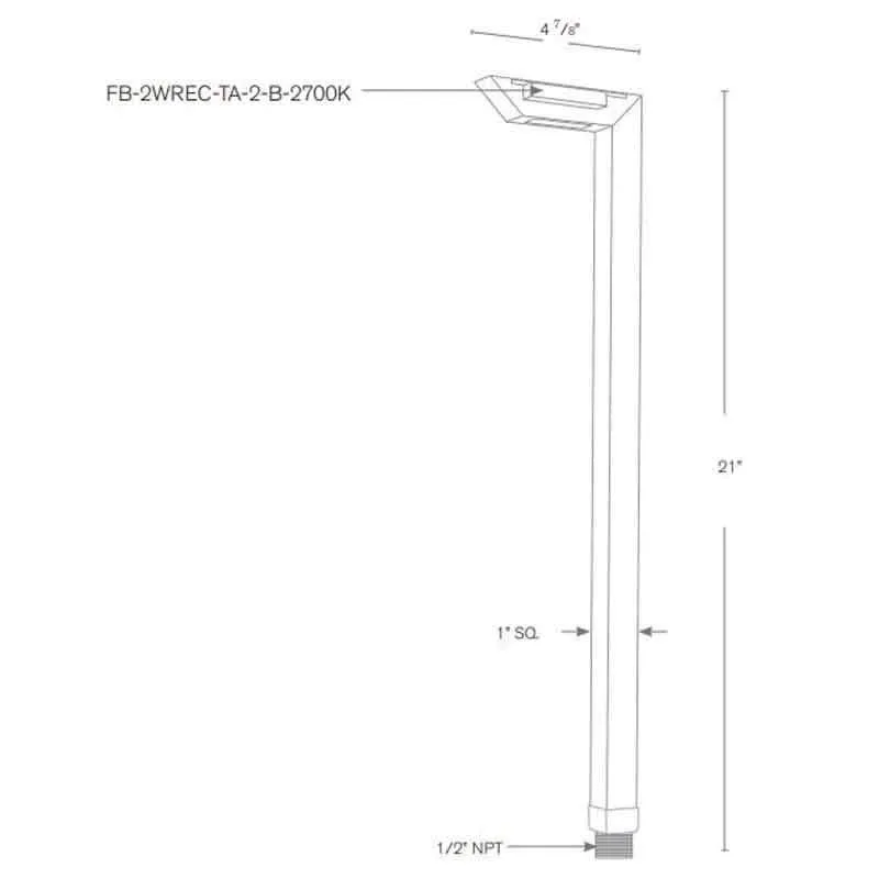 SPJ Lighting SPJ-SQ100-1 2W LED Contemporary Pathlight 12V