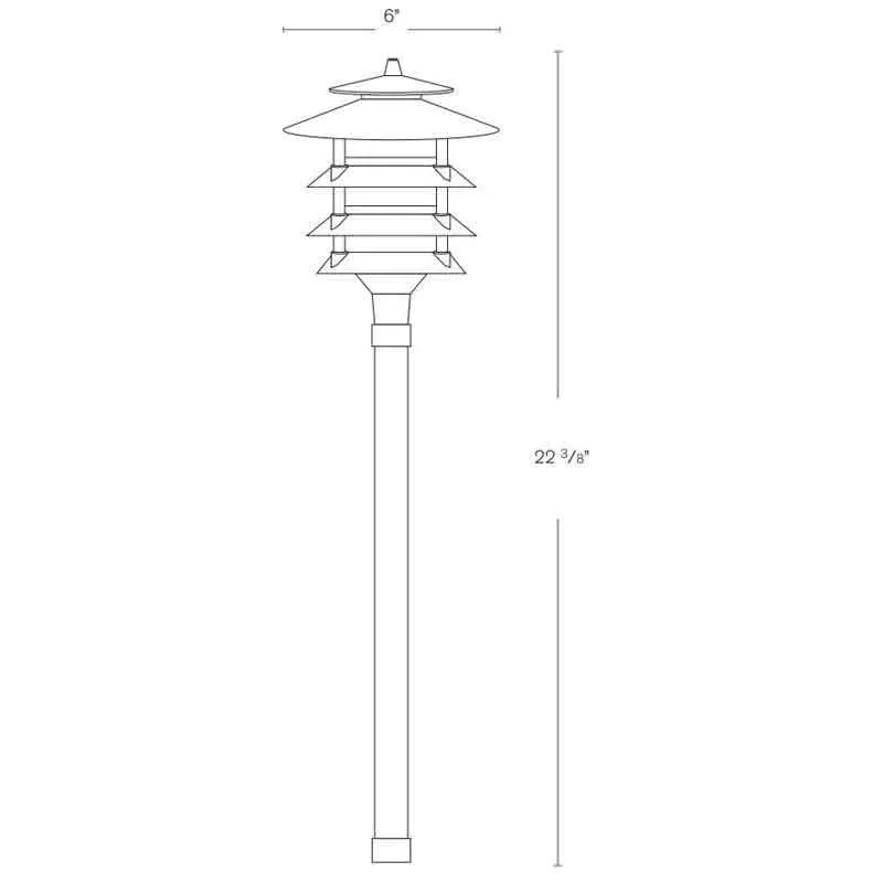 SPJ Lighting SPJ126-1B 2W LED Pagoda Light 120V