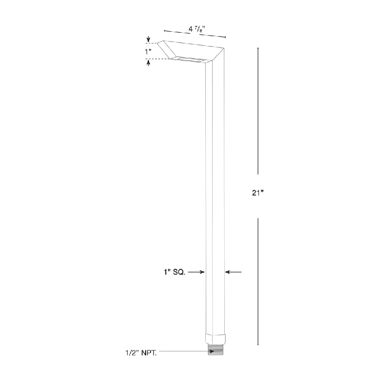 SPJ SQ100-1 21" Tall LED Outdoor Path Light