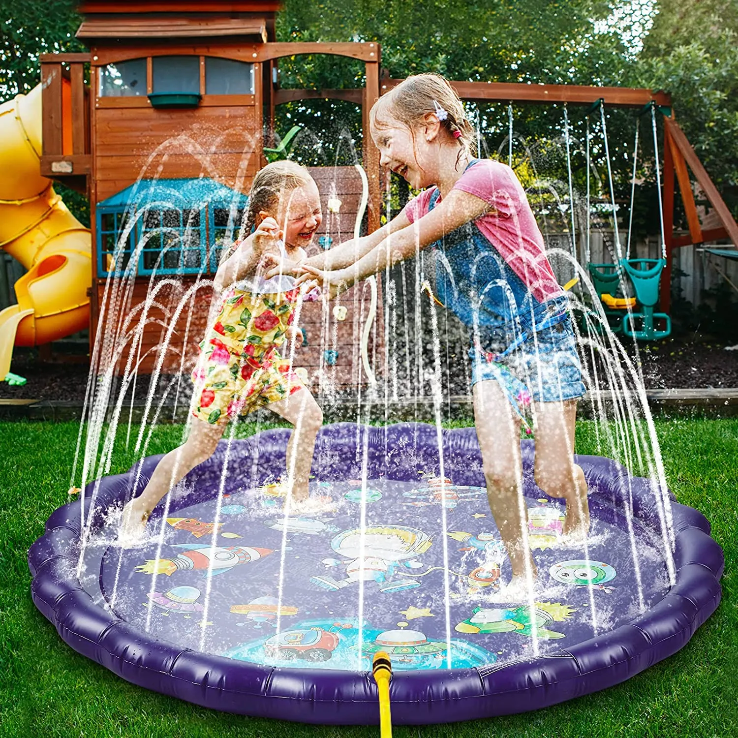 Splash Pad Sprinkler Kids 175 cm, 68'' with Marine Design