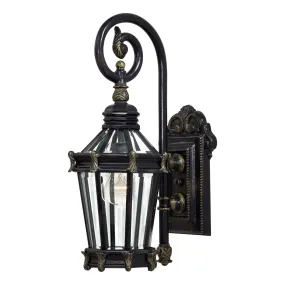 Stratford Hall 1-Light Wall Mount in Heritage with Gold Highlights