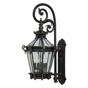 Stratford Hall 40 in. 5 Lights Outdoor Wall Lantern Heritage & Gold Finish