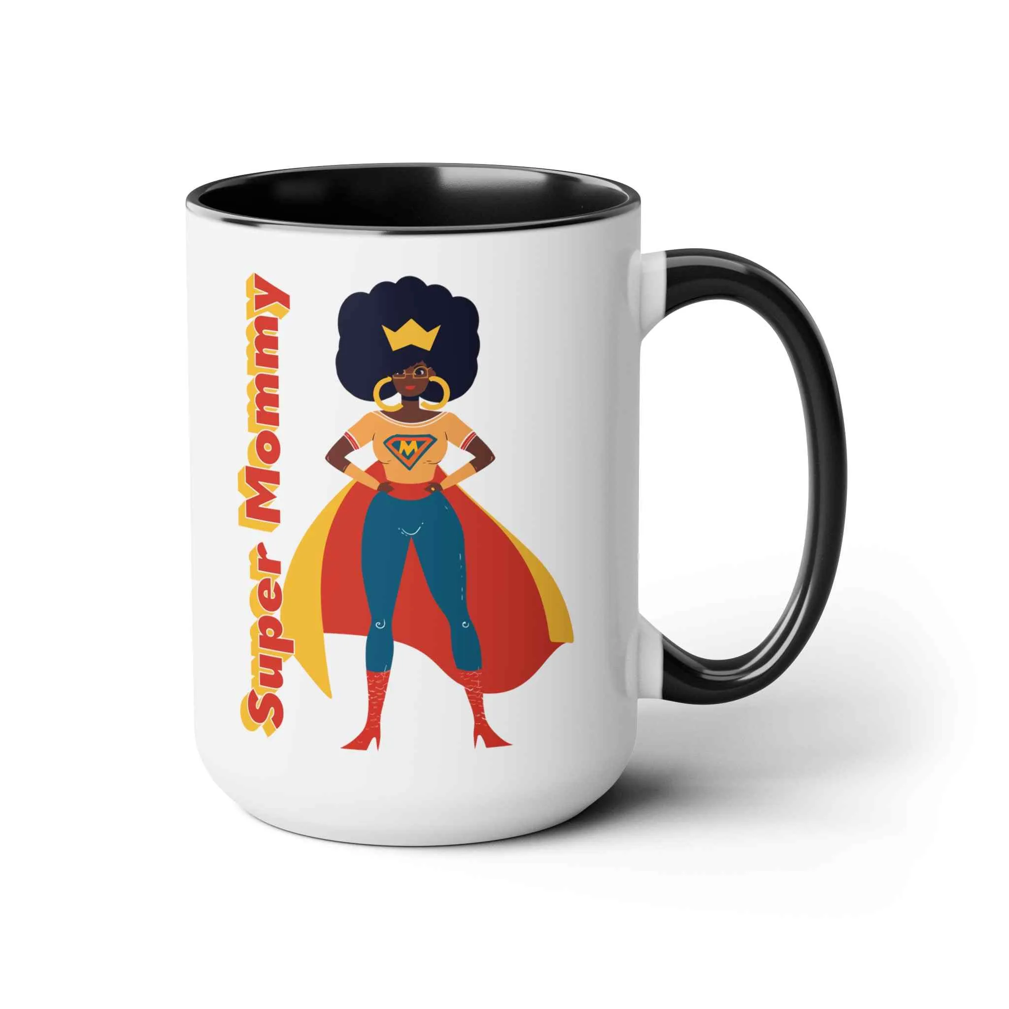 Super Mommy Two-Tone Coffee Mug, 15oz