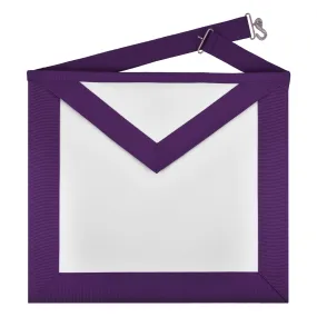 Superintendent Allied Masonic Degrees Apron - Purple Grosgrain Ribbon