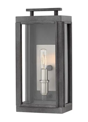 Sutcliffe Small Wall Mount Lantern in Aged Zinc