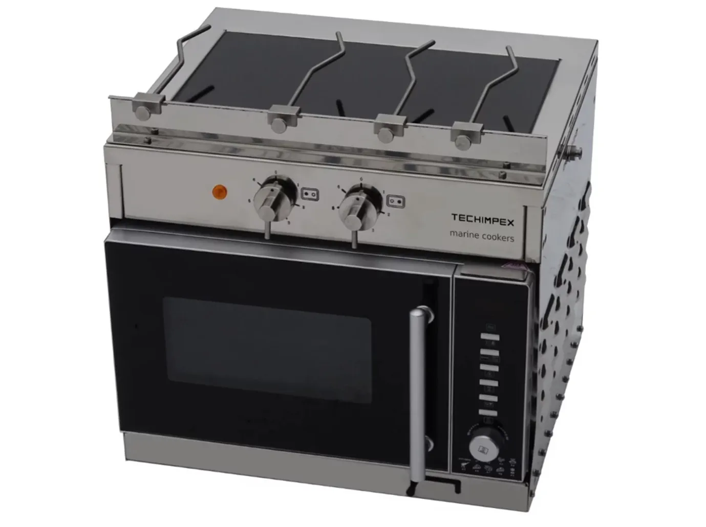 Techimpex Horizon 2 Micro Compact - 2 x Ceramic Hobs & Microwave Oven - 230V or 110V - NEW 2022 MODEL