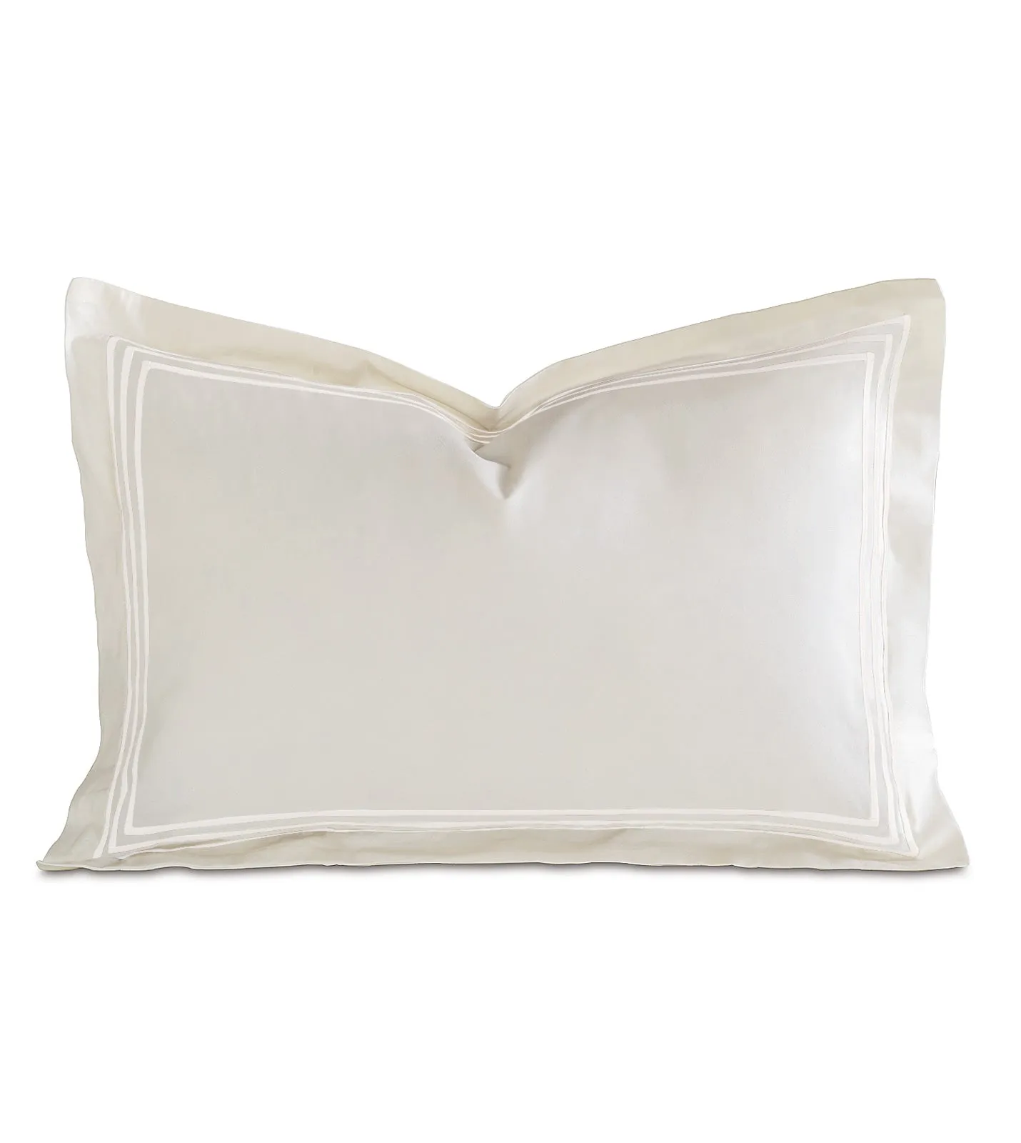 Tessa Ivory Boudoir Pillow Cover 12x18 in White