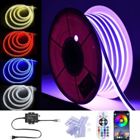 TheLAShop 100ft Flexible Waterproof Neon Light App & RF Remote Color Changing