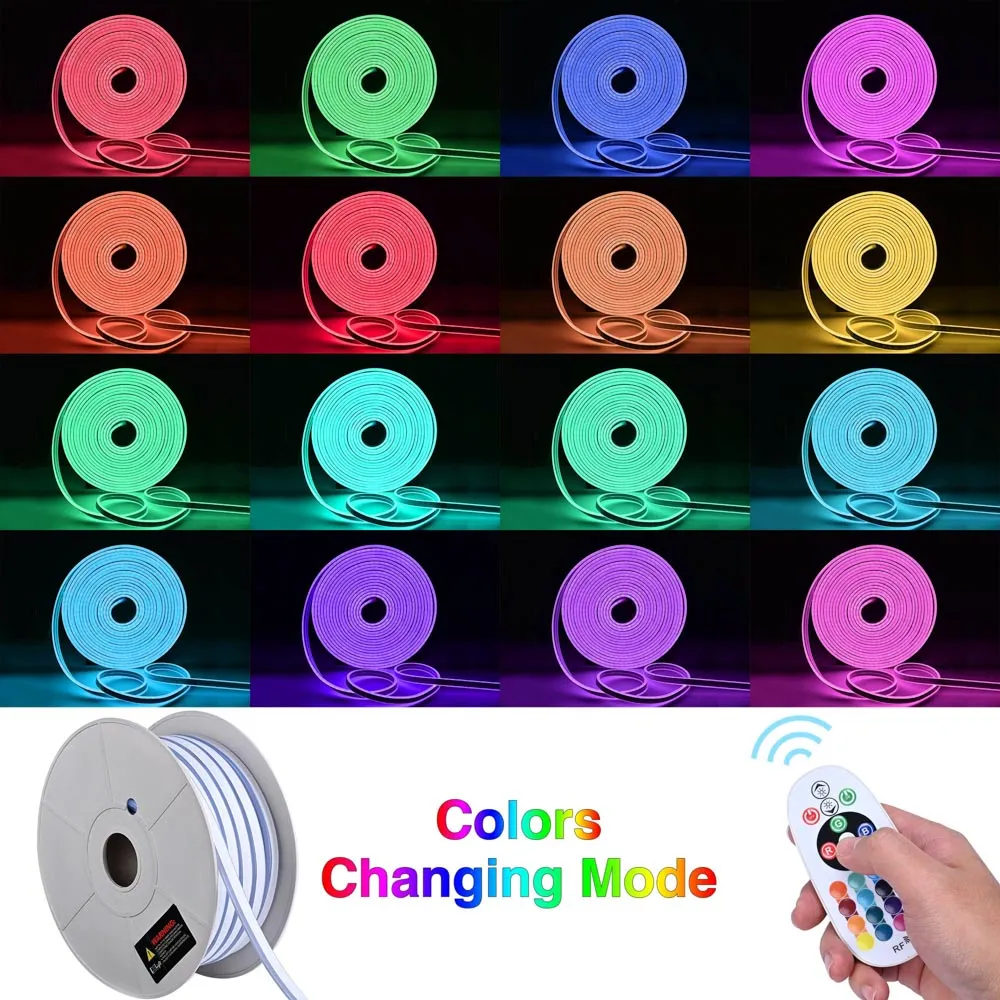 TheLAShop 100ft Flexible Waterproof Neon Light App & RF Remote Color Changing