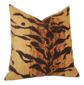 Tigre Velvet Pillow Cover / Velvet Tiger Animal Print Pillow Cover / Hollywood Regency Decor: Available in 10 Sizes