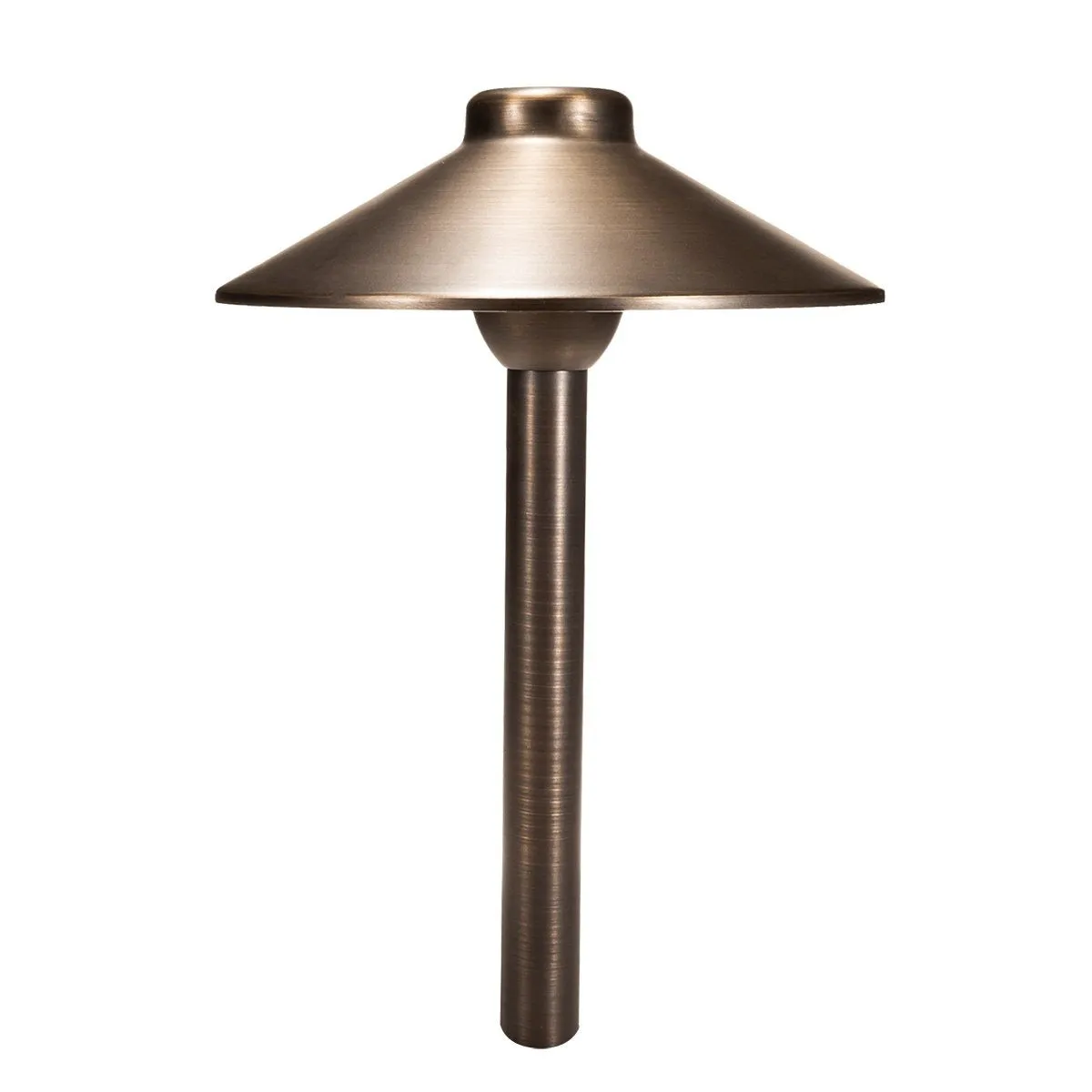 Total Light®  Boca Brass Path Light- 8" Shade 15" Stem