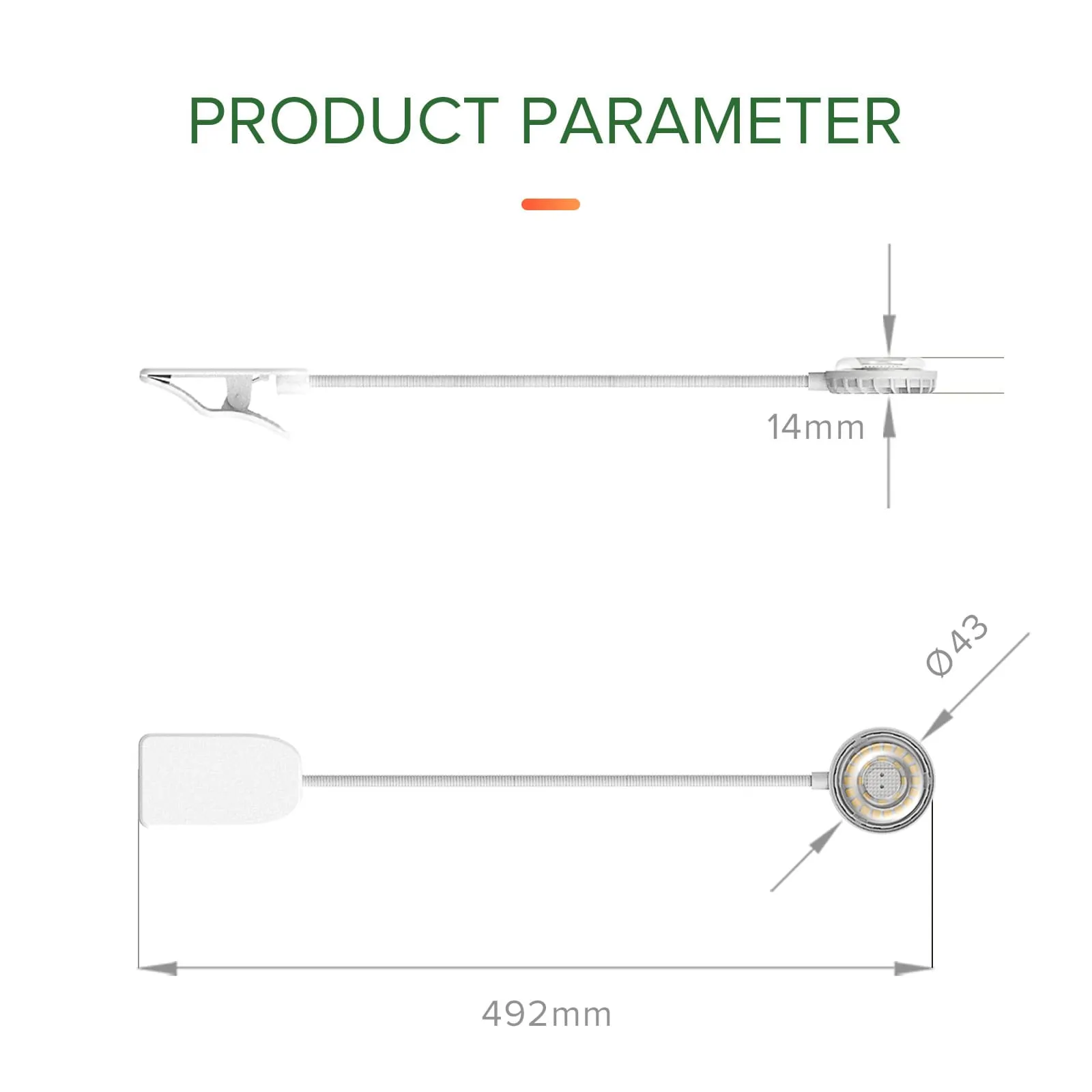 Upgraded 5W Pot Clip Led Grow Light (US ONLY)