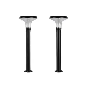 Vantage Bollard Solar Pathway Light, 200 Lumens, 2 PK